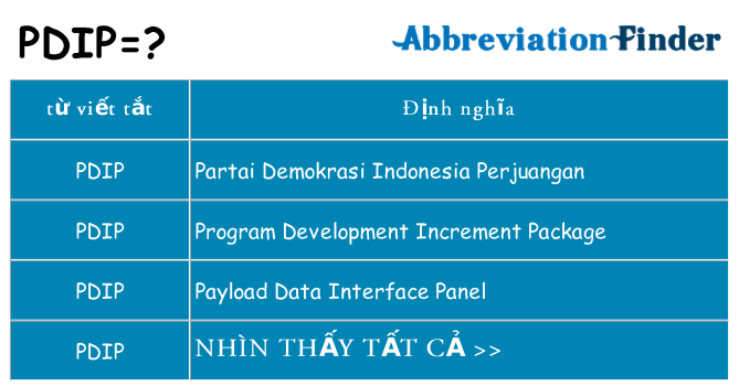 pdip hiện những gì đứng cho