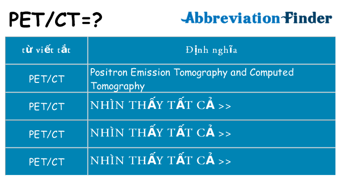 petct hiện những gì đứng cho