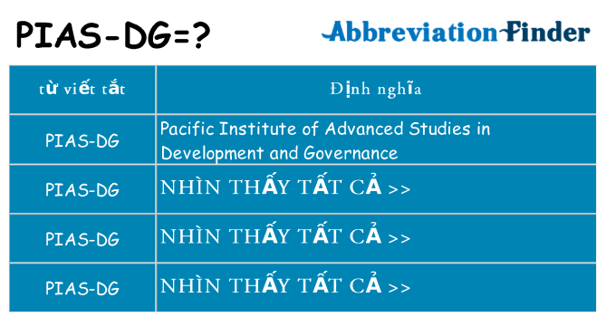 pias-dg hiện những gì đứng cho