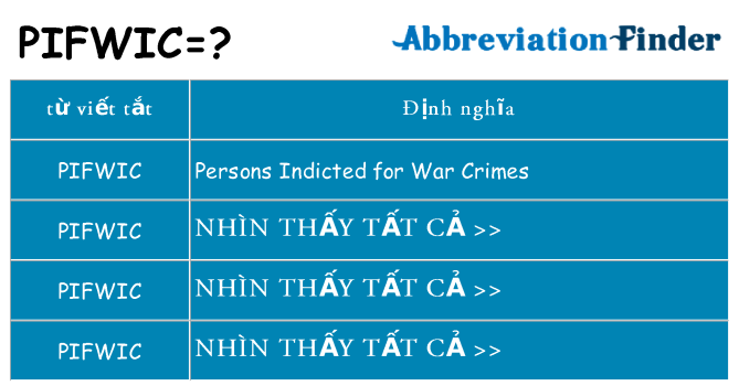 pifwic hiện những gì đứng cho