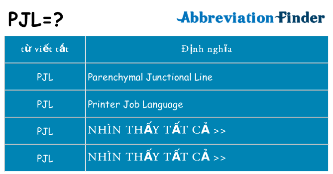 pjl hiện những gì đứng cho