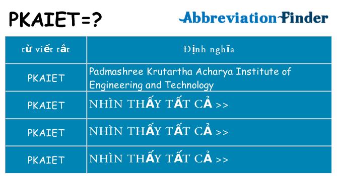 pkaiet hiện những gì đứng cho