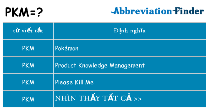 pkm hiện những gì đứng cho