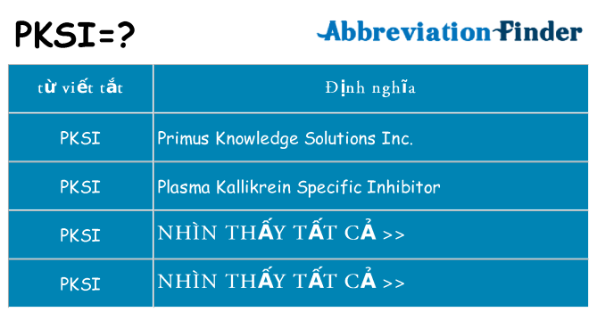 pksi hiện những gì đứng cho