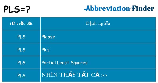 pls hiện những gì đứng cho