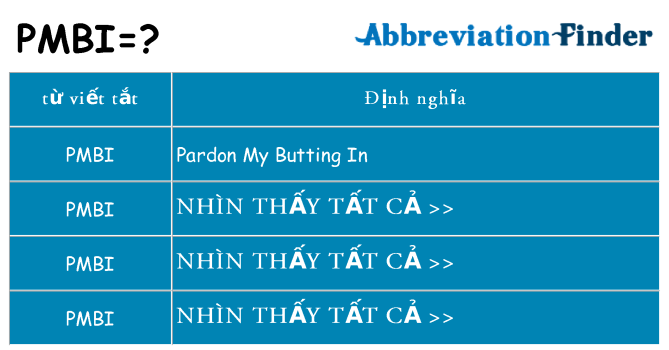 pmbi hiện những gì đứng cho