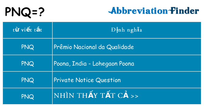 pnq hiện những gì đứng cho