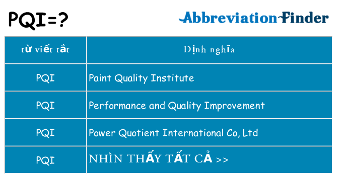 pqi hiện những gì đứng cho