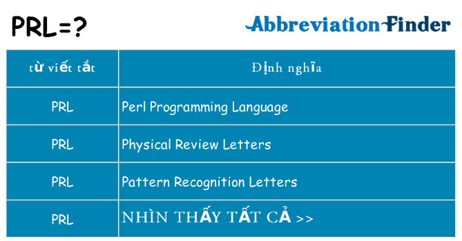 prl hiện những gì đứng cho