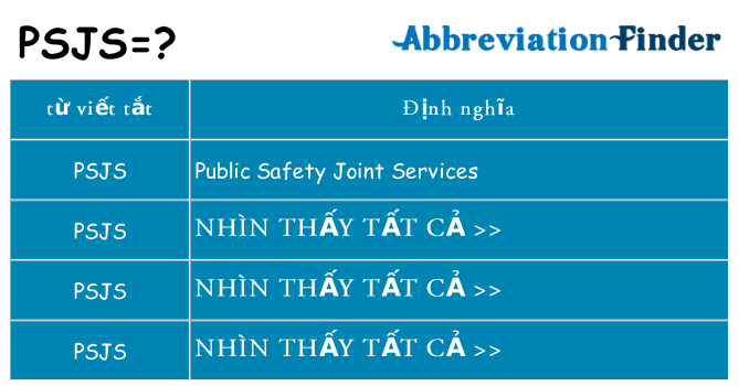 psjs hiện những gì đứng cho