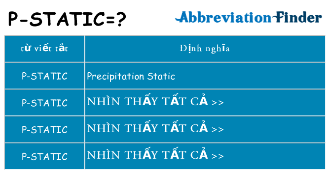 p-static hiện những gì đứng cho