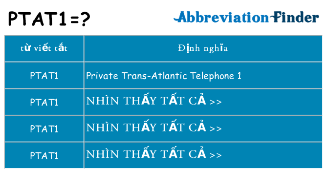 ptat1 hiện những gì đứng cho