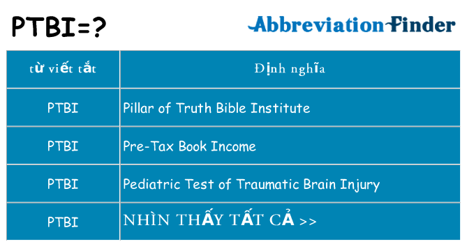 ptbi hiện những gì đứng cho