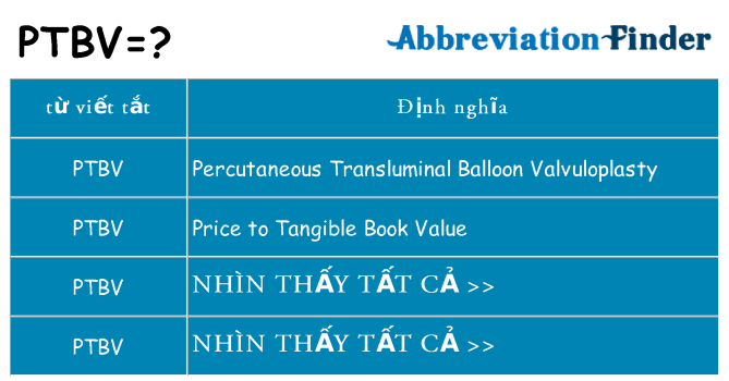 ptbv hiện những gì đứng cho