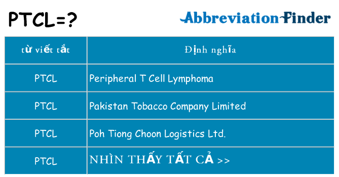 ptcl hiện những gì đứng cho