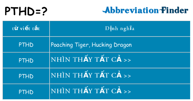 pthd hiện những gì đứng cho