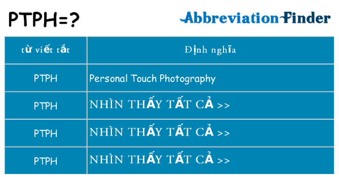 ptph hiện những gì đứng cho