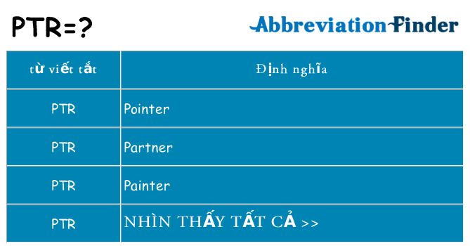 ptr hiện những gì đứng cho