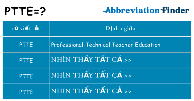 ptte hiện những gì đứng cho