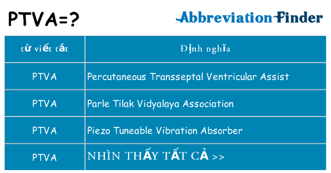 ptva hiện những gì đứng cho