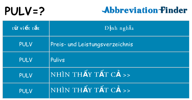 pulv hiện những gì đứng cho