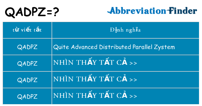 qadpz hiện những gì đứng cho