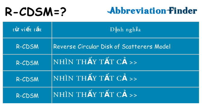 r-cdsm hiện những gì đứng cho