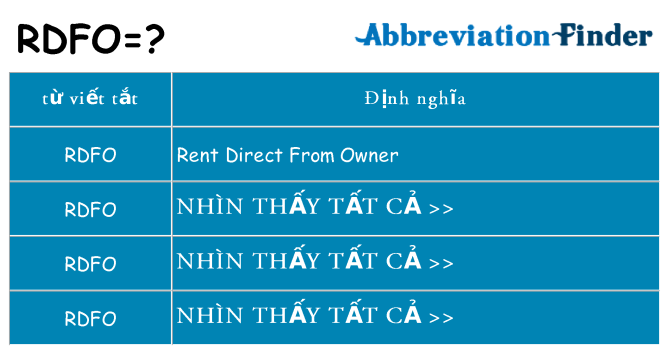 rdfo hiện những gì đứng cho