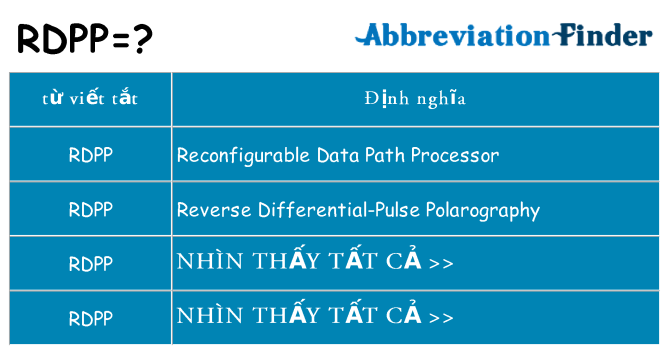 rdpp hiện những gì đứng cho