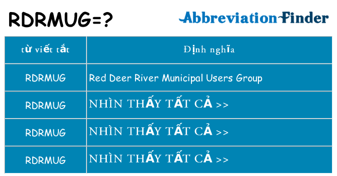 rdrmug hiện những gì đứng cho