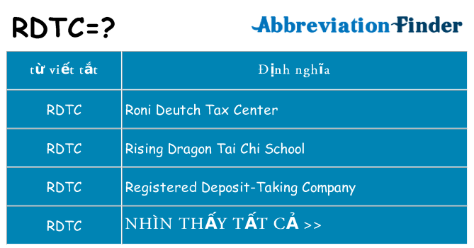rdtc hiện những gì đứng cho