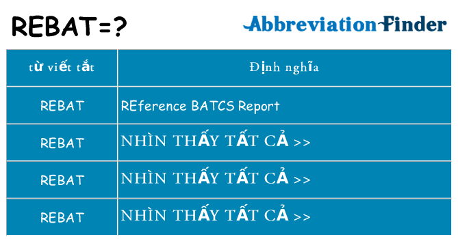 rebat hiện những gì đứng cho