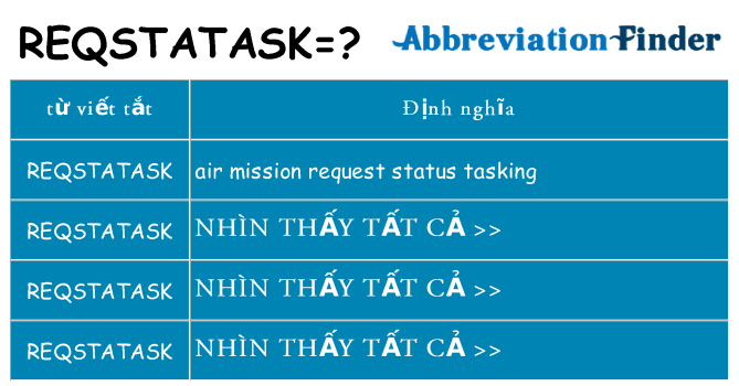 reqstatask hiện những gì đứng cho