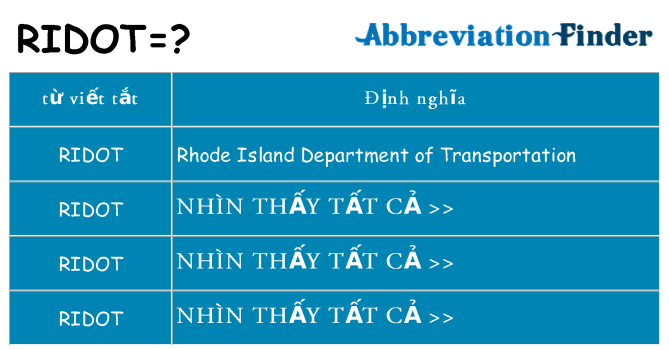 ridot hiện những gì đứng cho