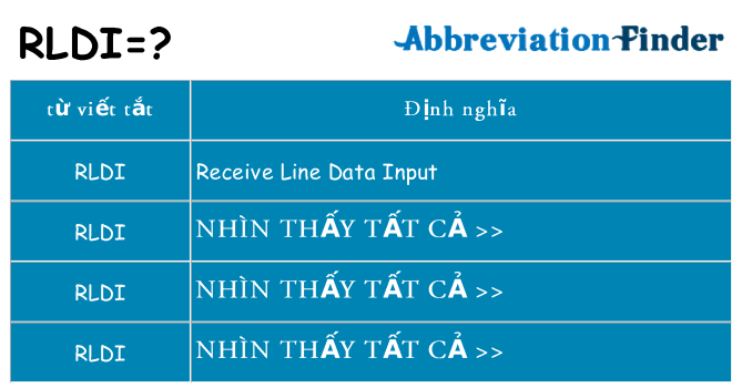 rldi hiện những gì đứng cho