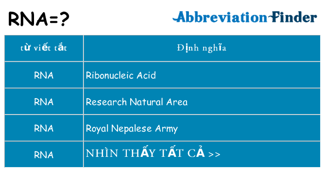 rna hiện những gì đứng cho