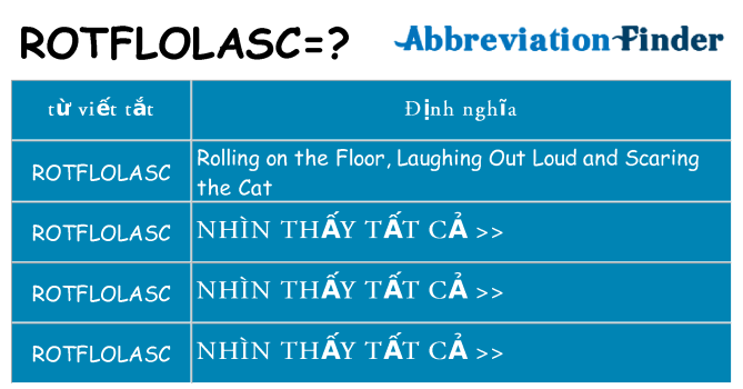 rotflolasc hiện những gì đứng cho