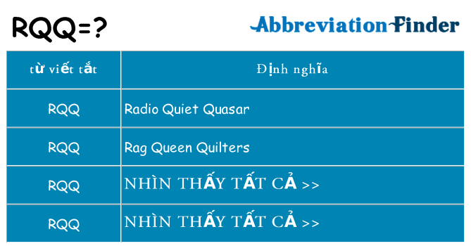 rqq hiện những gì đứng cho