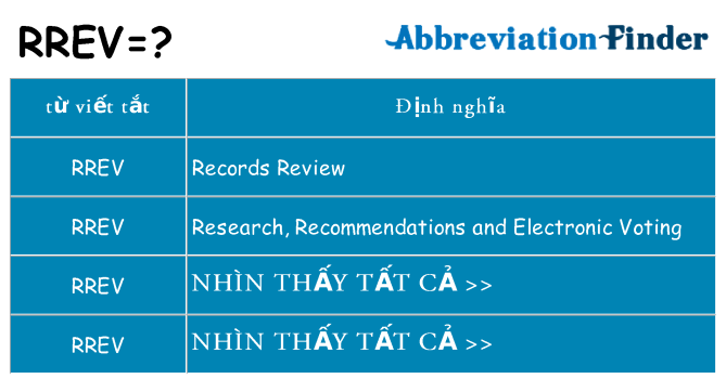 rrev hiện những gì đứng cho