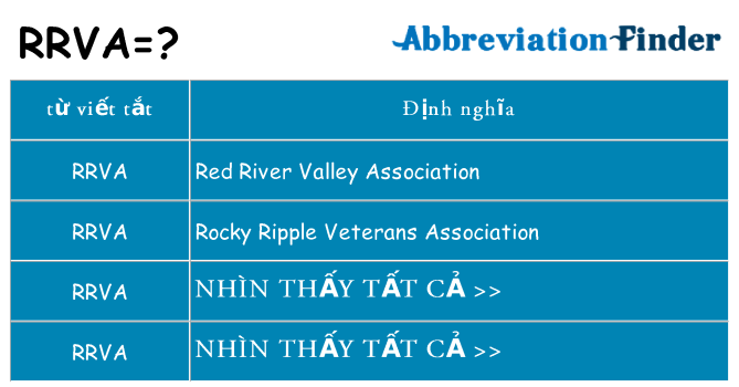 rrva hiện những gì đứng cho