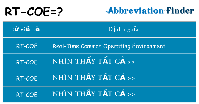 rt-coe hiện những gì đứng cho