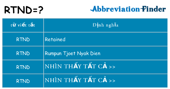 rtnd hiện những gì đứng cho