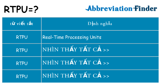 rtpu hiện những gì đứng cho