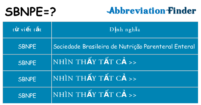 sbnpe hiện những gì đứng cho