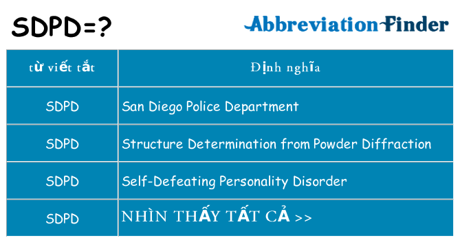 sdpd hiện những gì đứng cho