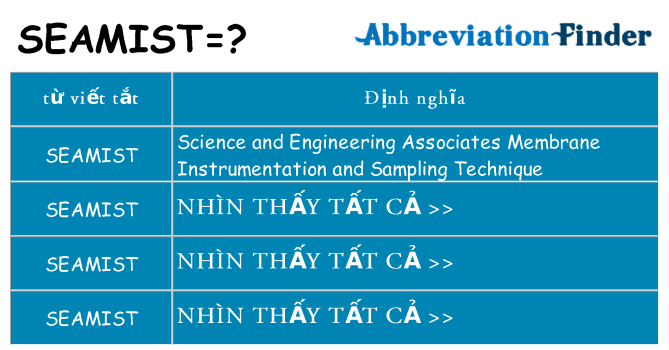 seamist hiện những gì đứng cho