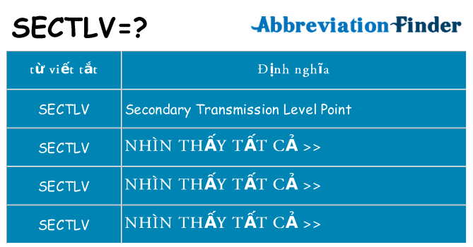 sectlv hiện những gì đứng cho