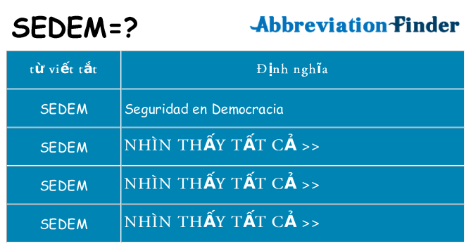 sedem hiện những gì đứng cho