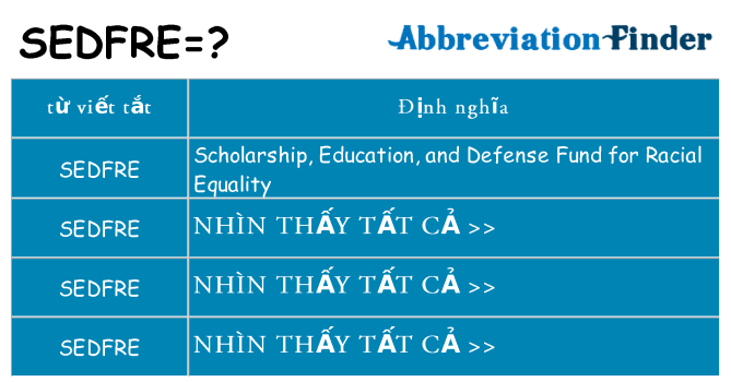 sedfre hiện những gì đứng cho