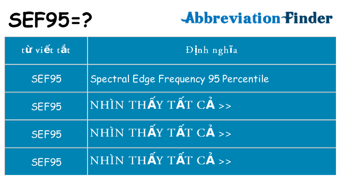 sef95 hiện những gì đứng cho